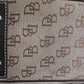 Dooney & Bourke Double Handle Signature Jacquard Tan Canvas and Dark Leather Satchel Bag