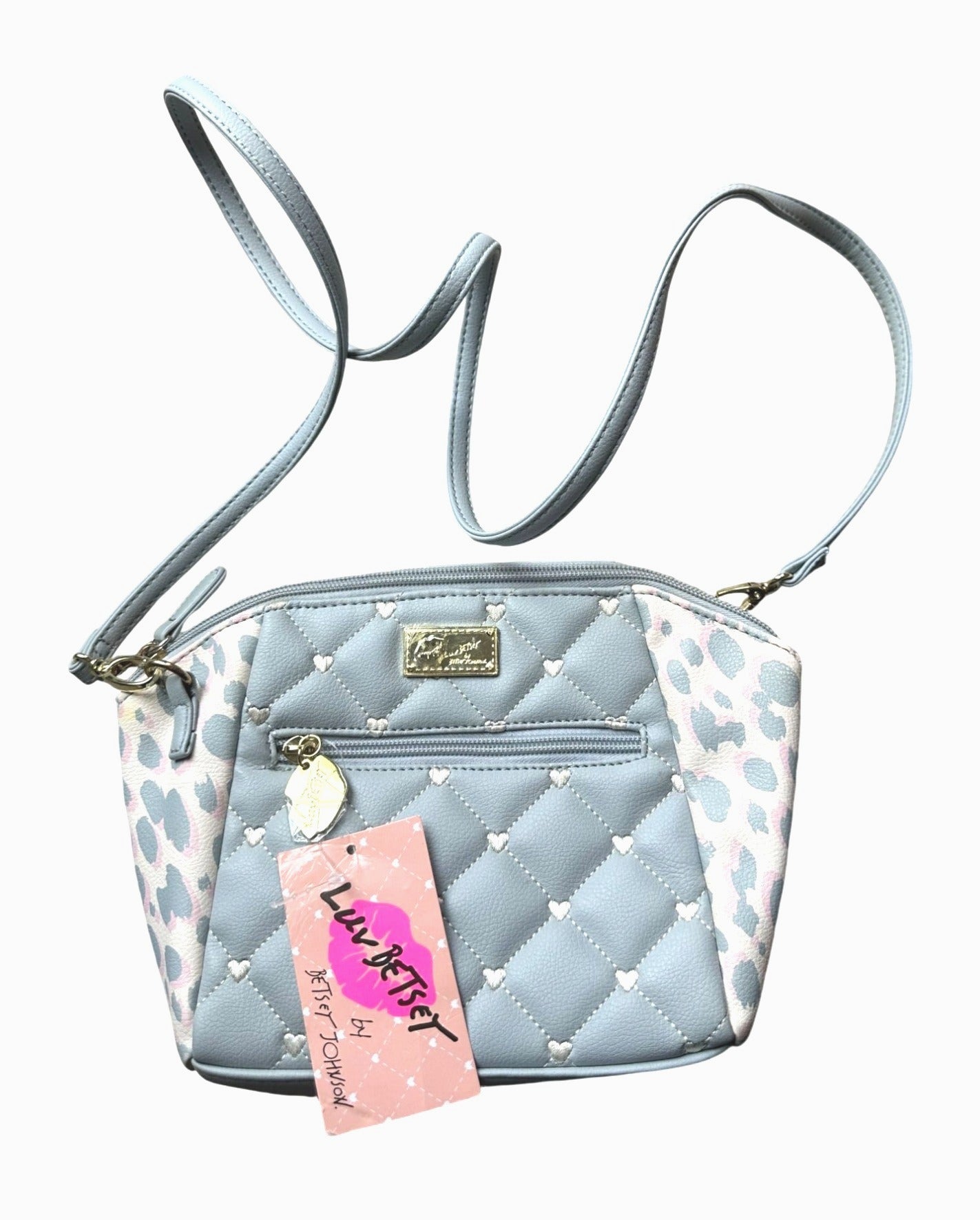 Luv Betsey - Betsey Johnson Blue, White & Pink Accent Crossbody Bag - New with Tags