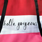 Clinique / Kate Spade 'Hello Gorgeous'  Red, White and Pink Stripe Bag with Black Handles NWT