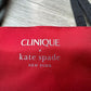 Clinique / Kate Spade 'Hello Gorgeous'  Red, White and Pink Stripe Bag with Black Handles NWT