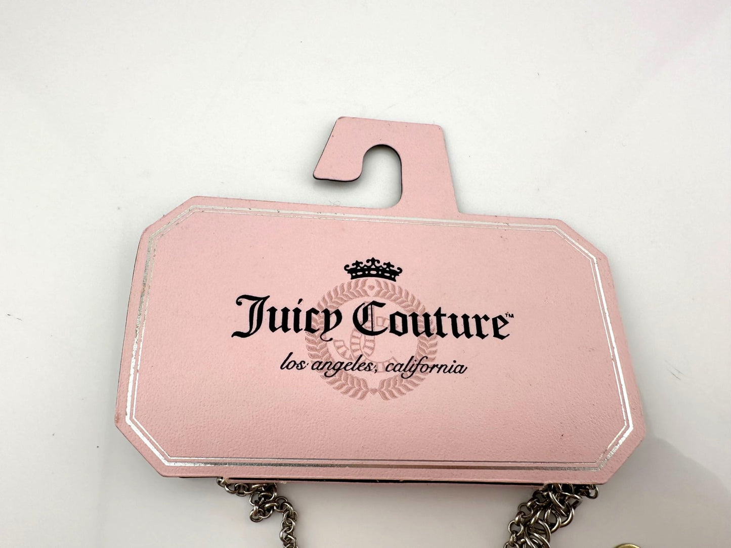 Juicy Couture Charm Necklace Heart, Key and Gemstone on Ring - Ombre Beads - NWT