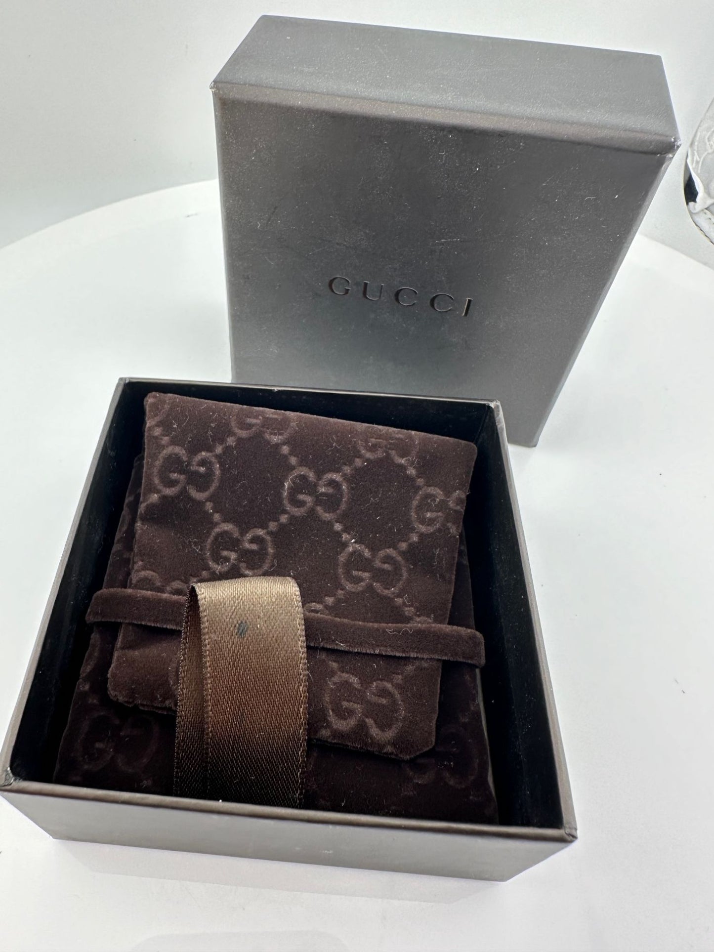 Gucci Abstract G Ring with GG Dust bag and Gucci Box - Size 4.5