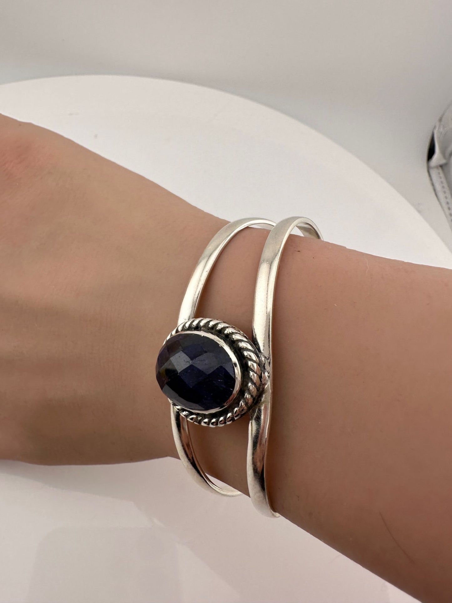 12 Carat Cabochon Sapphire Cuff Bracelet