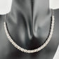 1/2 Carat Xs and Os Natural Diamond Evening Necklace - Sterling Silver - 20" Long