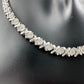 1/2 Carat Xs and Os Natural Diamond Evening Necklace - Sterling Silver - 20" Long