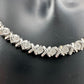 1/2 Carat Xs and Os Natural Diamond Evening Necklace - Sterling Silver - 20" Long