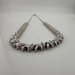 1/2 Carat Xs and Os Natural Diamond Evening Necklace - Sterling Silver - 20" Long