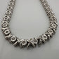 1/2 Carat Xs and Os Natural Diamond Evening Necklace - Sterling Silver - 20" Long