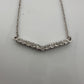 Chevron Illusion Set Diamond Bar Necklace