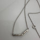 Chevron Illusion Set Diamond Bar Necklace