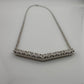 Chevron Illusion Set Diamond Bar Necklace