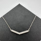 Chevron Illusion Set Diamond Bar Necklace