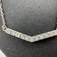 Chevron Illusion Set Diamond Bar Necklace