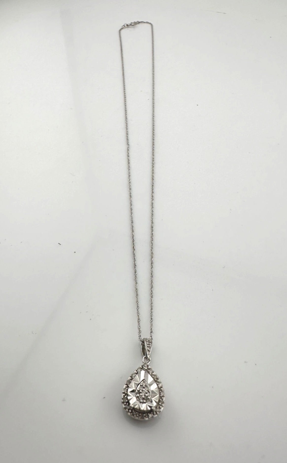 Pear Cut Natural Diamond Pendant Necklace