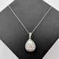 Pear Cut Natural Diamond Pendant Necklace