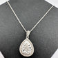 Pear Cut Natural Diamond Pendant Necklace