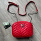 Cute & Fun Badgley Mishka Red Camera Crossbody Bag with Slip Pocket- NWT!