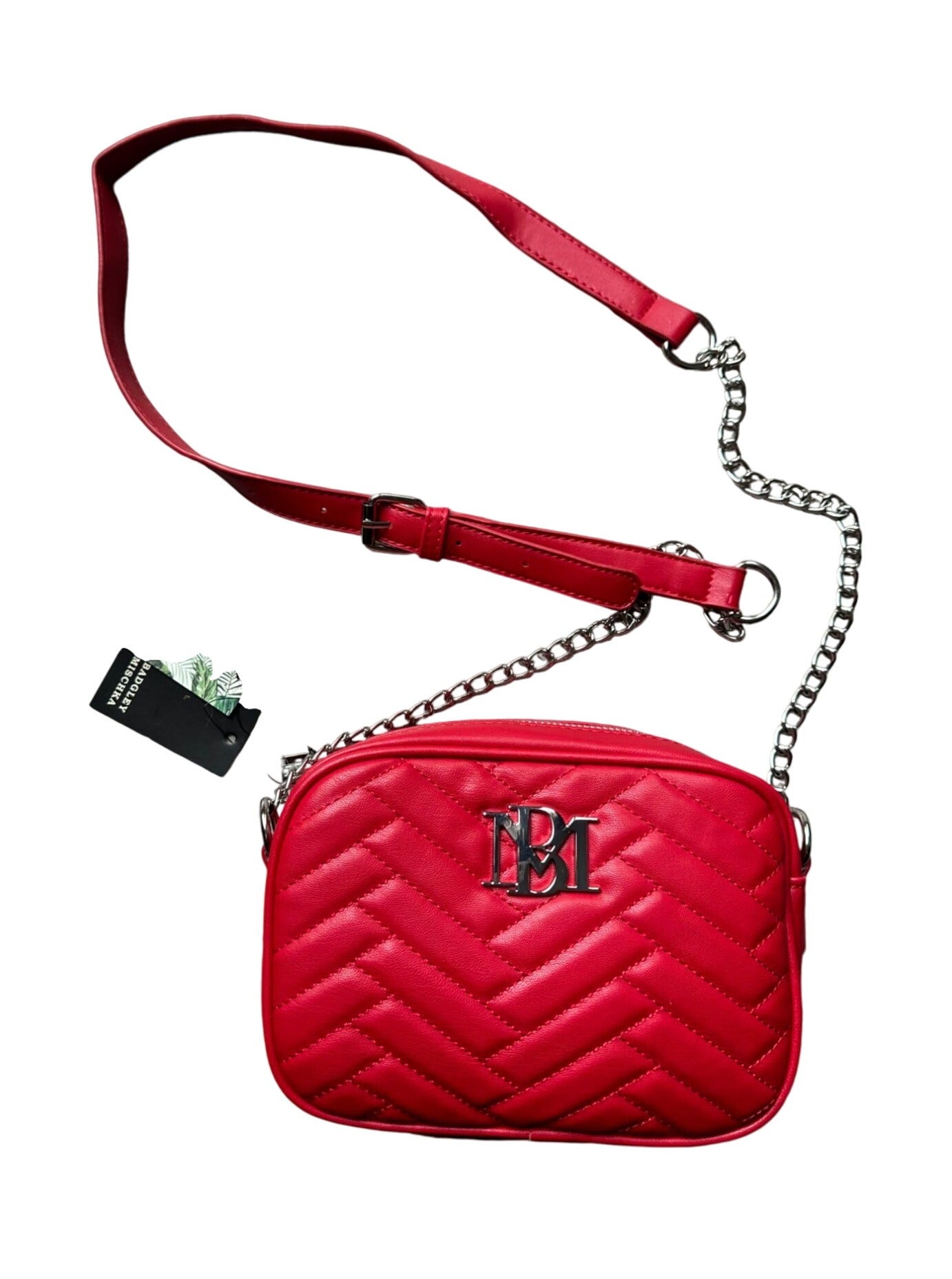 Cute & Fun Badgley Mishka Red Camera Crossbody Bag with Slip Pocket- NWT!