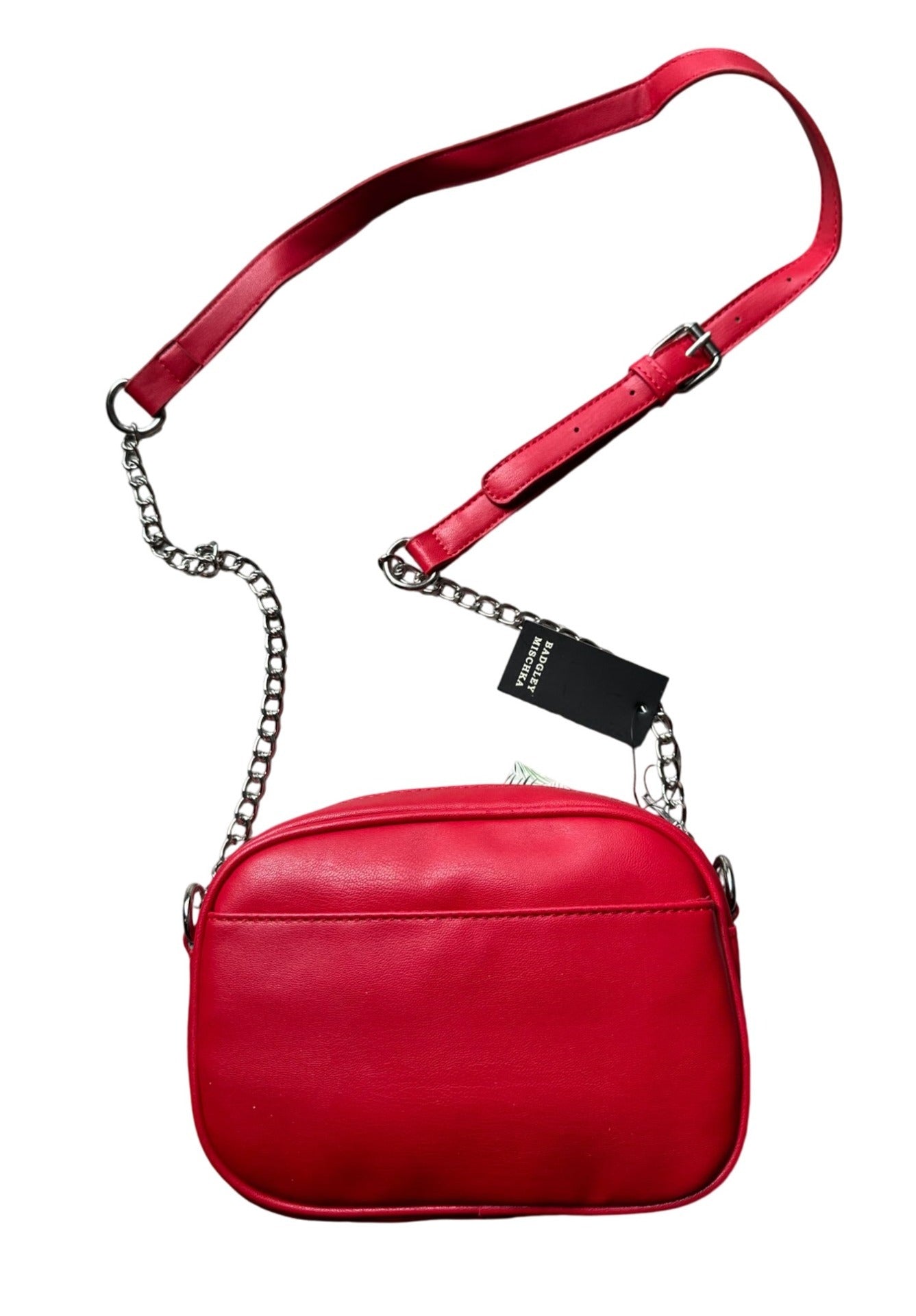 Cute & Fun Badgley Mishka Red Camera Crossbody Bag with Slip Pocket- NWT!