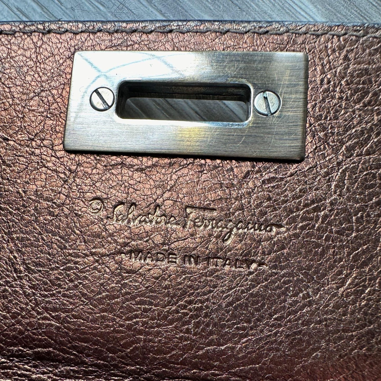 Salvatore Ferragamo Gold Metallic Tri-Color Long Wallet with Dust Bag - A+ Stuff