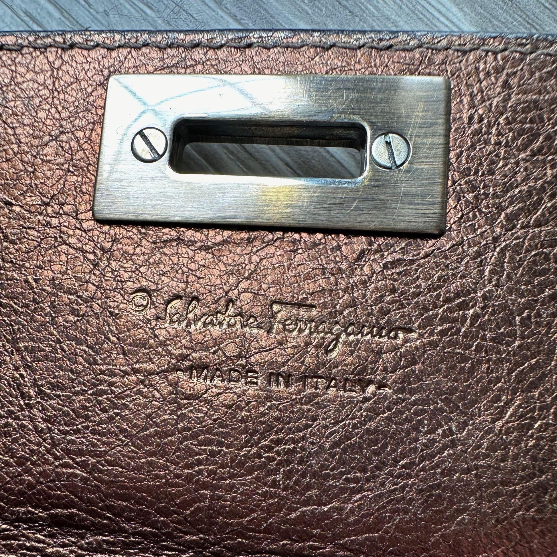 Salvatore Ferragamo Gold Metallic Tri-Color Long Wallet with Dust Bag - A+ Stuff