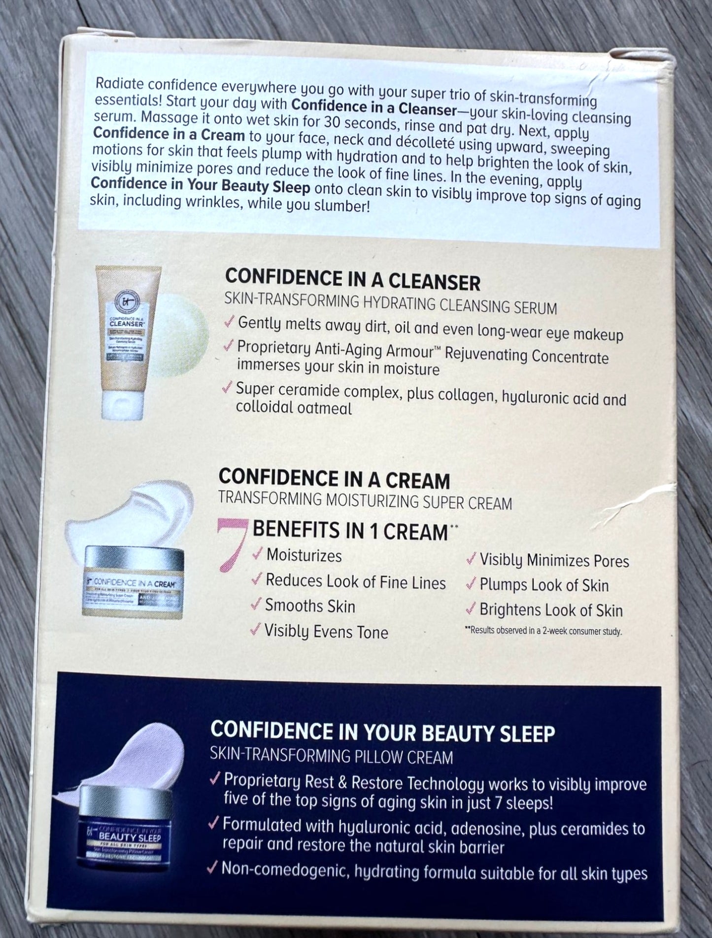 YOUR ON-THE-GLOW HYDRATION TRIO - IT Cosmetics Cleanser, Moisturizer & Night Cream Set