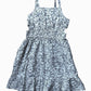 Girls Sundress - Black and Off White Toucan Print dress - Smocked Torso & Small Cutouts at Waist - LARGE (10/12)