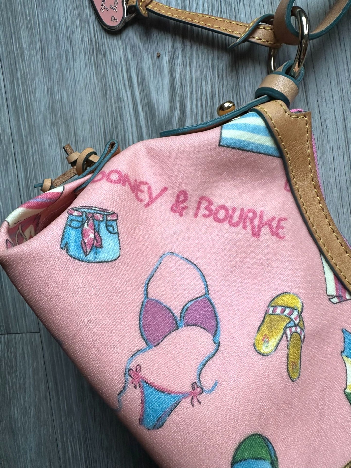 Dooney & Bourke Pink Miami Beach Bucket Bag - BEAUTIFUL Condition!