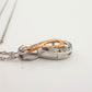 Beautiful I 'Journey Together' Diamond  Infinity Loop Necklace - Sterling with Gold Overlay