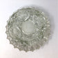 Vintage Clear Glass Ashtray Set Ruffled Edge, Mid Century Modern Crystal Candy Dish, Hollywood Regency Flower Shape Catchall Trinket Bowl unbranded  A+ Stuff