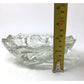 Vintage Clear Glass Ashtray Set Ruffled Edge, Mid Century Modern Crystal Candy Dish, Hollywood Regency Flower Shape Catchall Trinket Bowl unbranded  A+ Stuff