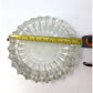 Vintage Clear Glass Ashtray Set Ruffled Edge, Mid Century Modern Crystal Candy Dish, Hollywood Regency Flower Shape Catchall Trinket Bowl unbranded  A+ Stuff