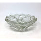 Vintage Clear Glass Ashtray Set Ruffled Edge, Mid Century Modern Crystal Candy Dish, Hollywood Regency Flower Shape Catchall Trinket Bowl unbranded  A+ Stuff