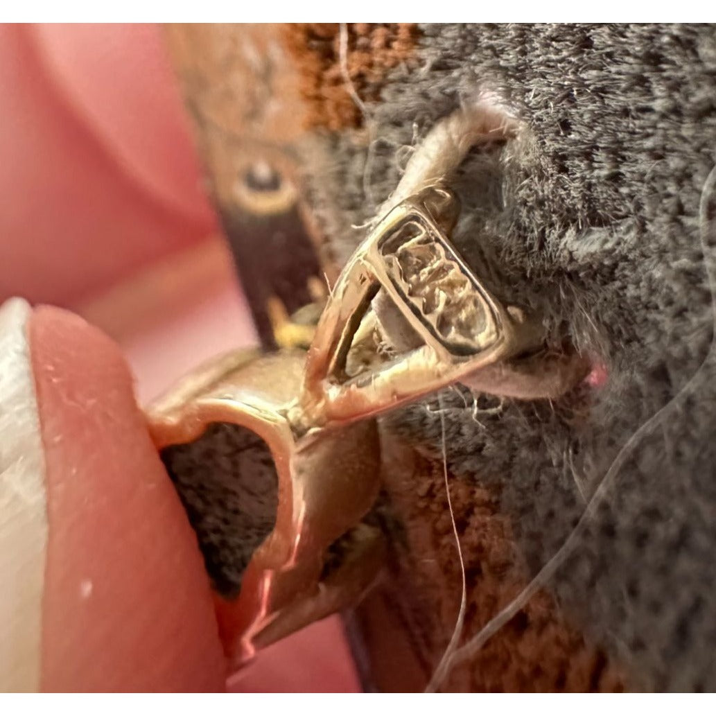 Vintage 14K Yellow Gold Emerald-Cut Teal Blue Gemstone Pendant with Accent Stones A+ Stuff  A+ Stuff