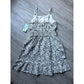 CUTE Girls Sundress - Black and Off White Toucan Print dress - Smocked Torso & Small Cutouts at Waist - MEDIUM (8-10)