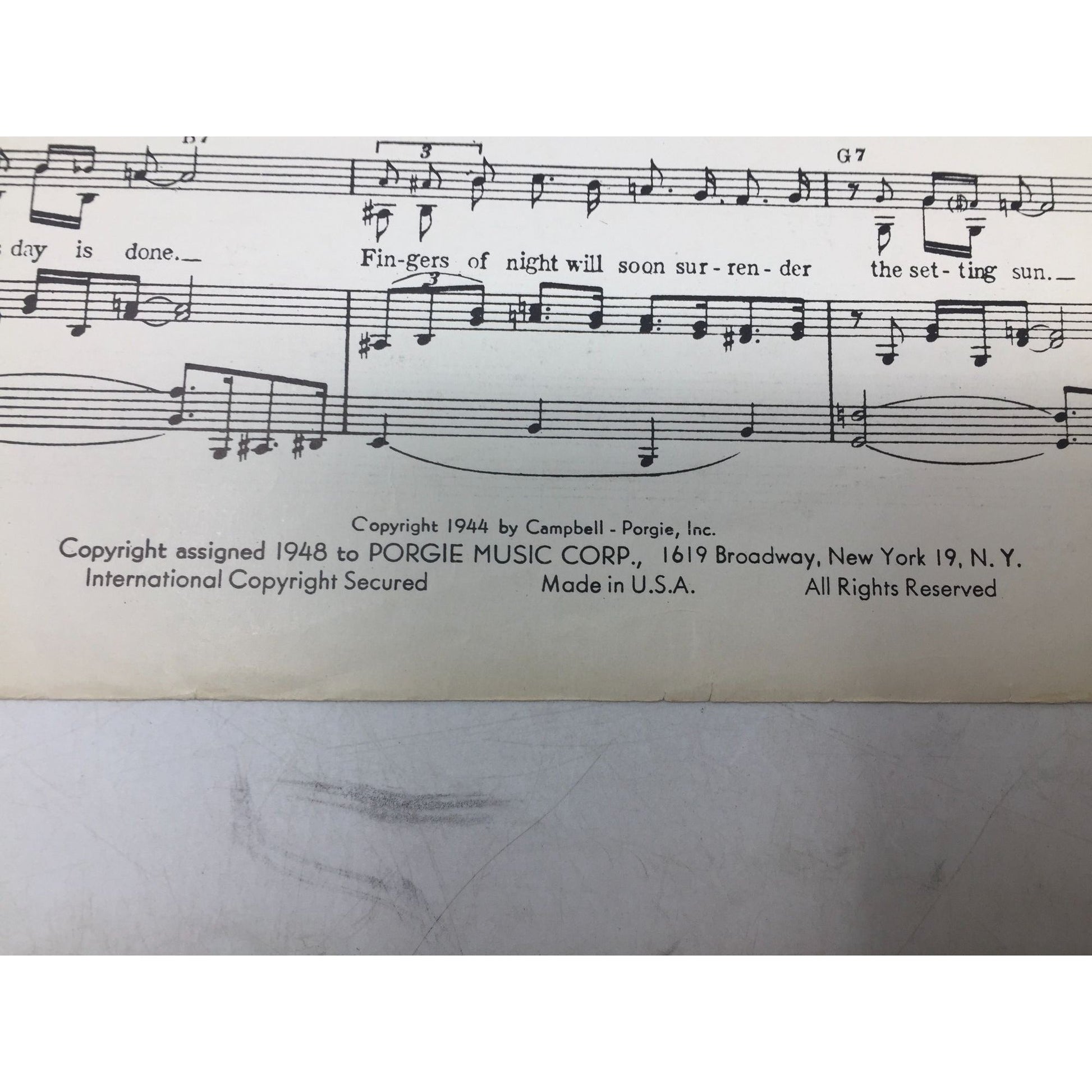 Vintage Copy of the Sheet Music for "Twilight Time" A+ Stuff  A+ Stuff Sheet Music