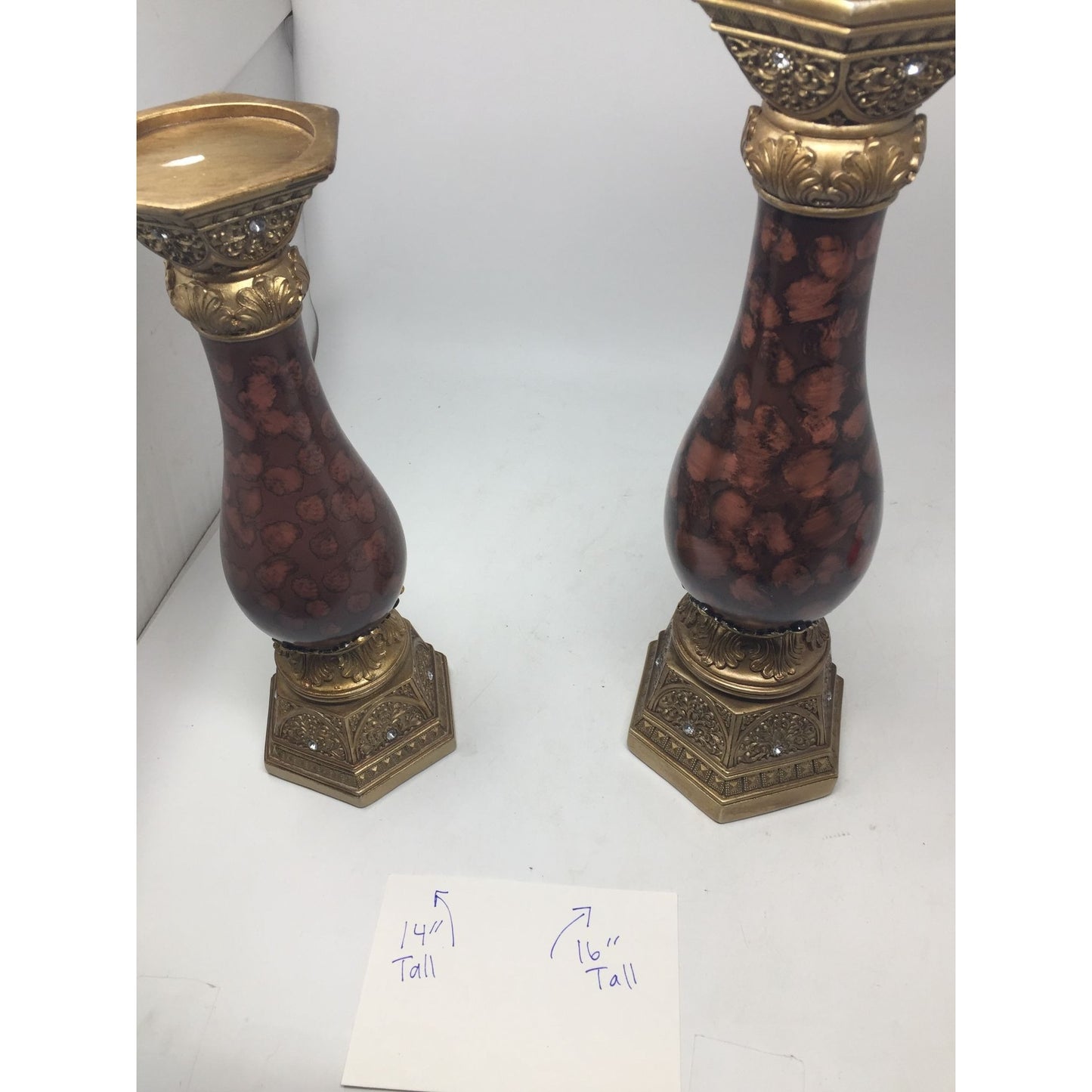 Vintage D'Lusso Designs Valley Cottage, NY Candle Holders (2)