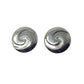 Womens Silver Tone Spiral Clip On Earrings