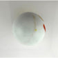 Vintage Opaque White Glass Shooter Marble with Yellow Smudge and Reddish Orange  Line