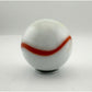 Vintage Opaque White Glass Shooter Marble with Yellow Smudge and Reddish Orange  Line