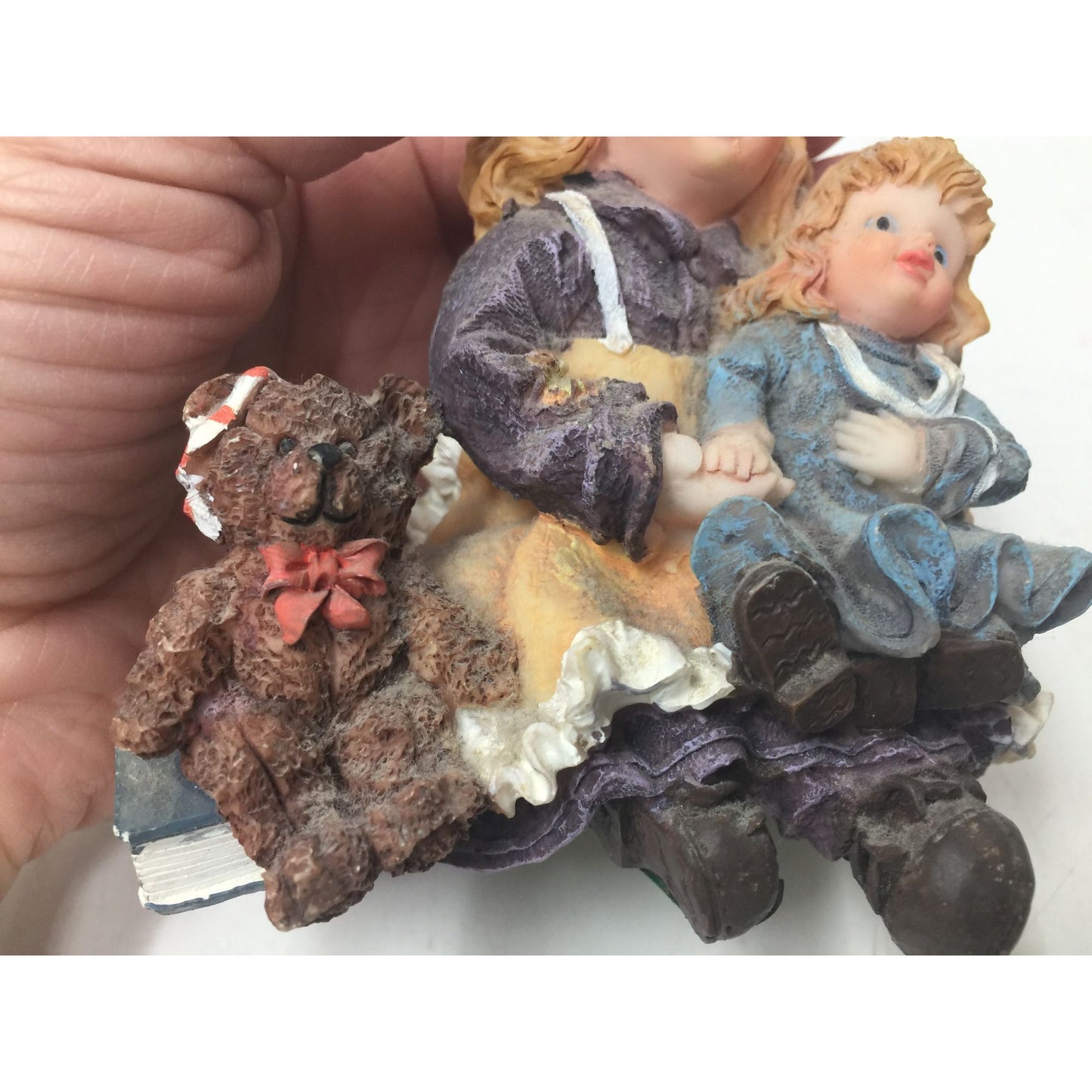 K's Collection Little Girl Holding a doll Statue/Figurine