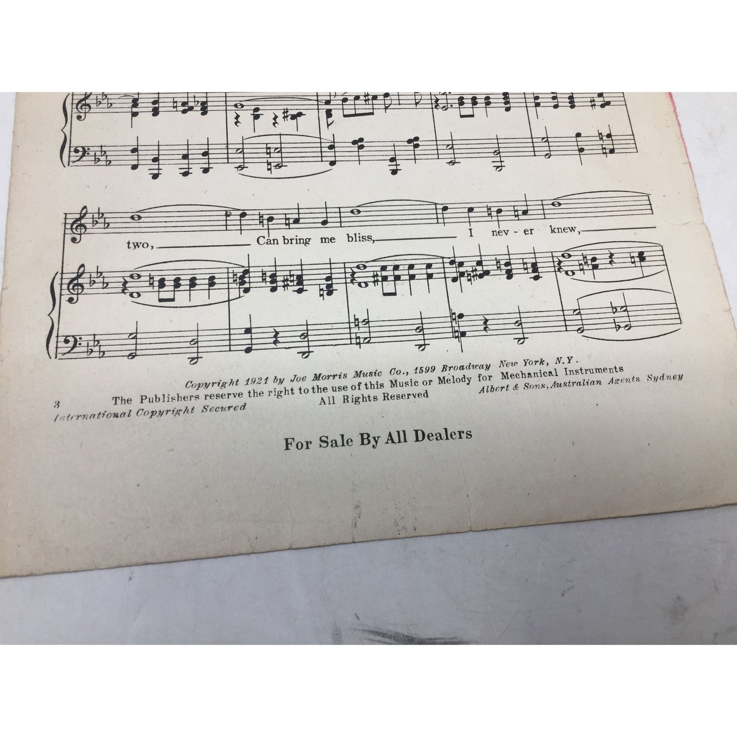 ''JEALOUS OF YOU'' ANTIQUE SHEET MUSIC BOOK