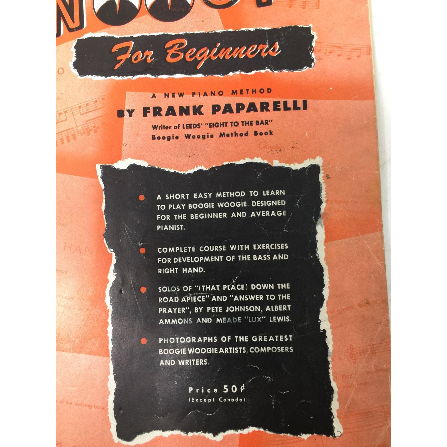 ''Boogie Woogie For Beginners'' Sheet Music Book