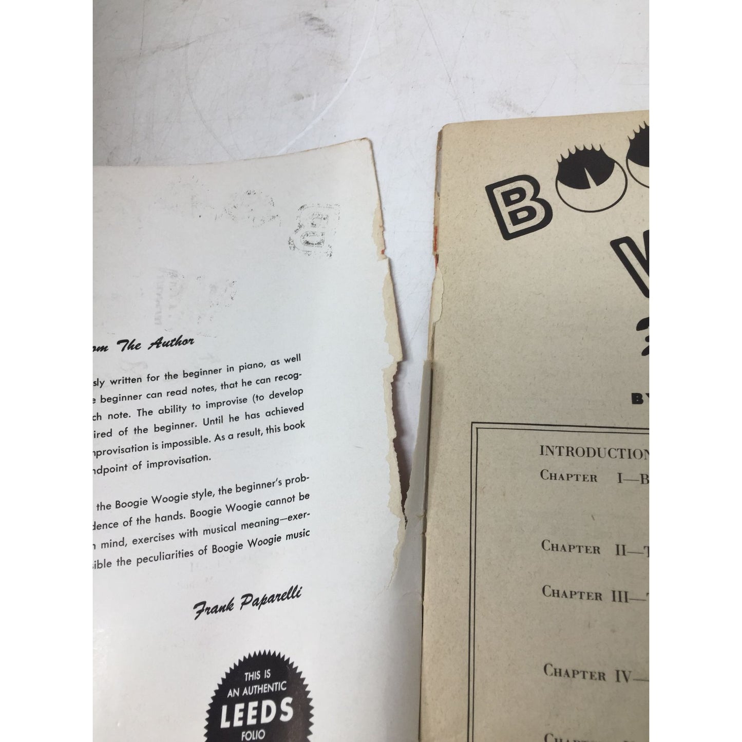 ''Boogie Woogie For Beginners'' Sheet Music Book