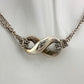 Tiffany & Co Infinity Double Chain Pendant and Necklace in Sterling SIlver