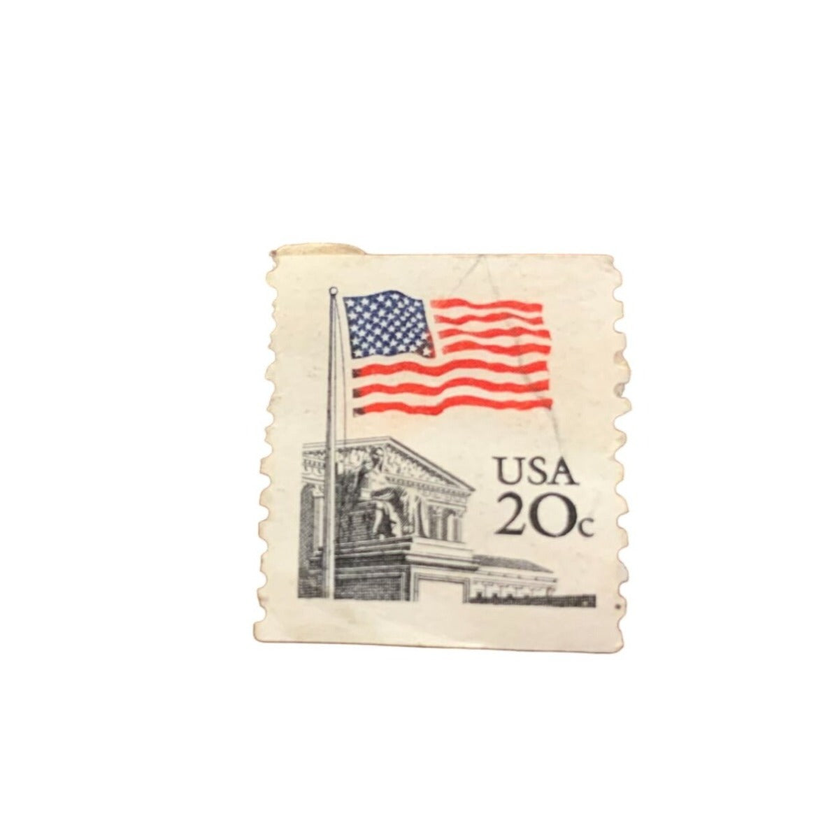 Vintage USA 20 Cent Postage Stamp- FLAG OVER SUPREME COURT