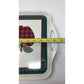 Eurita Rectangular Serving Tray with Apples on it and Plaid Border