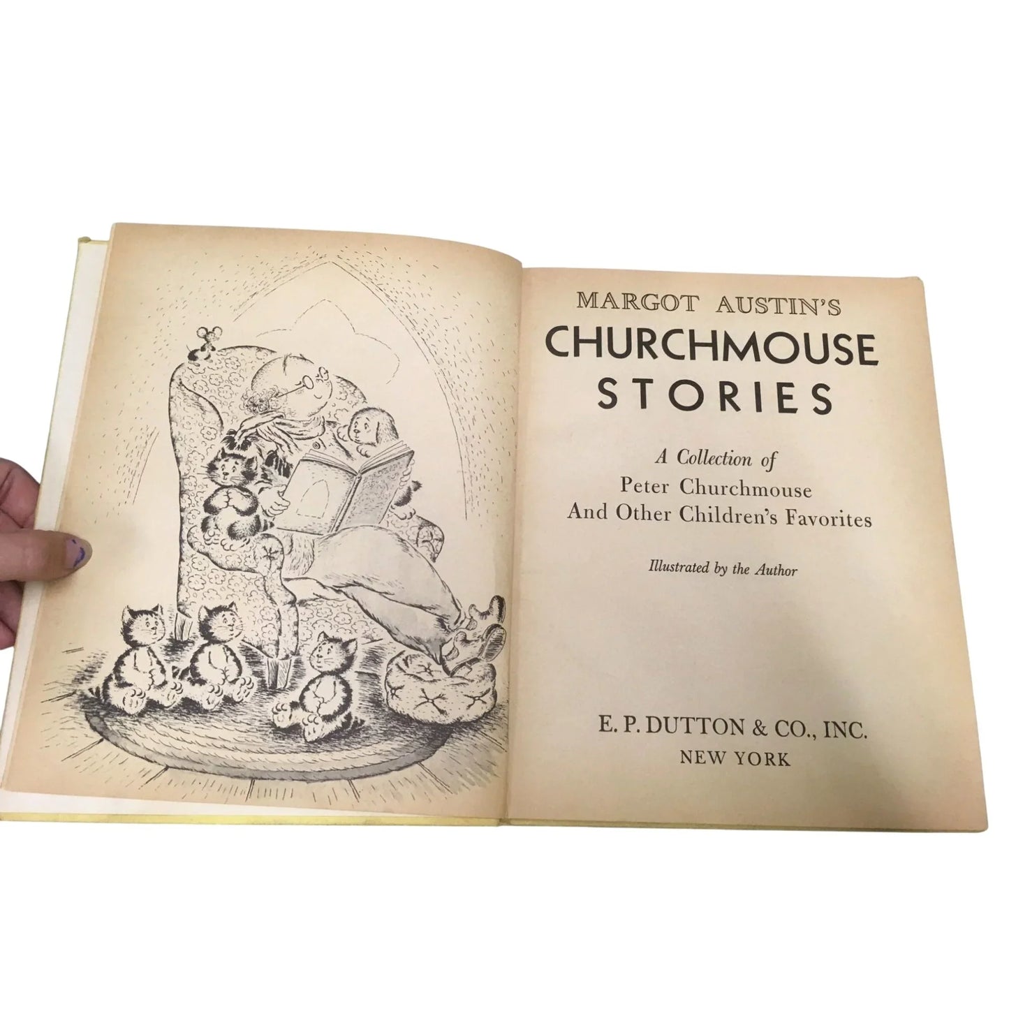 Vintage Hardcover Book Churchmouse Stories Margot Austin - A+ Stuff