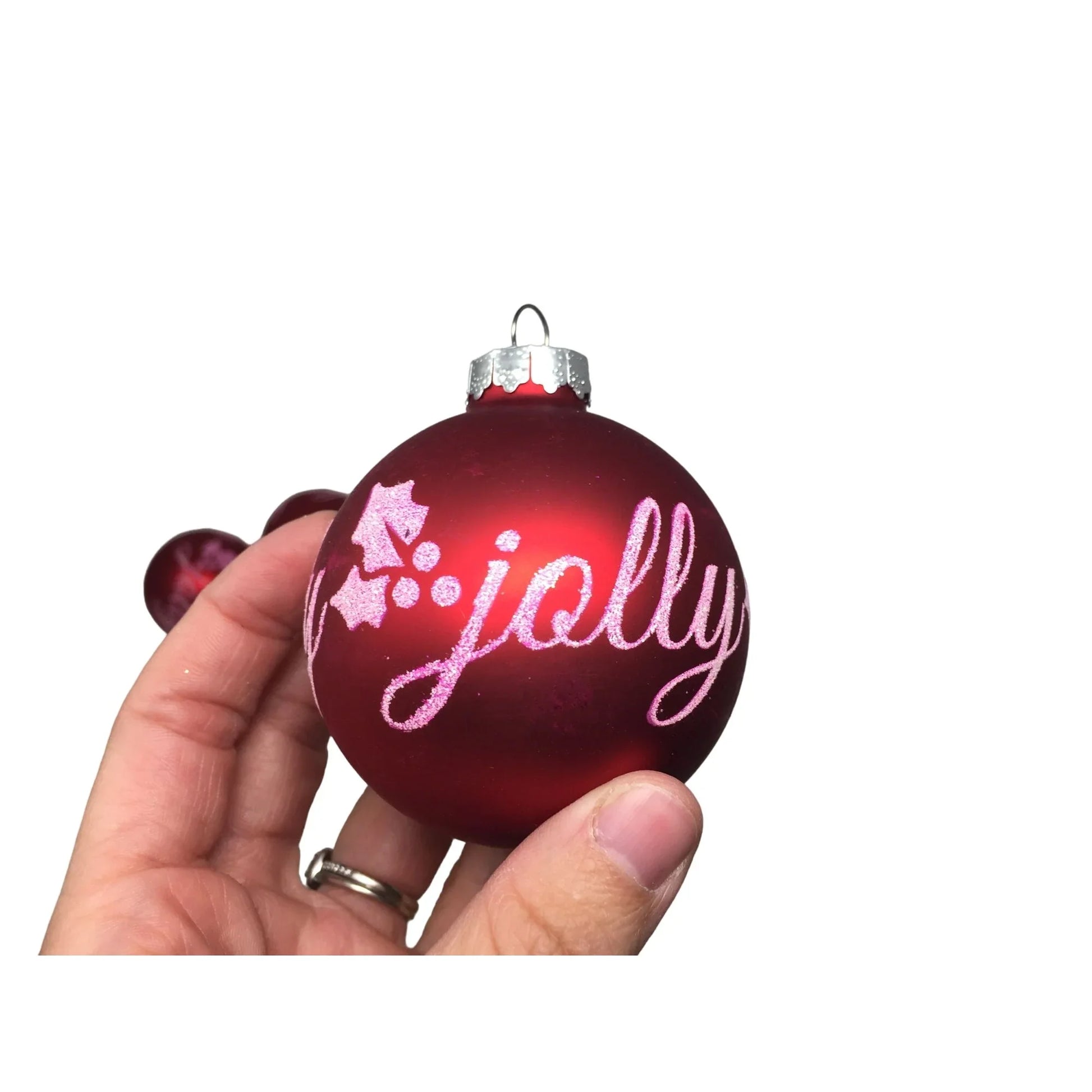 Set of 8 Red Christmas Tree Ornaments - A+ Stuff