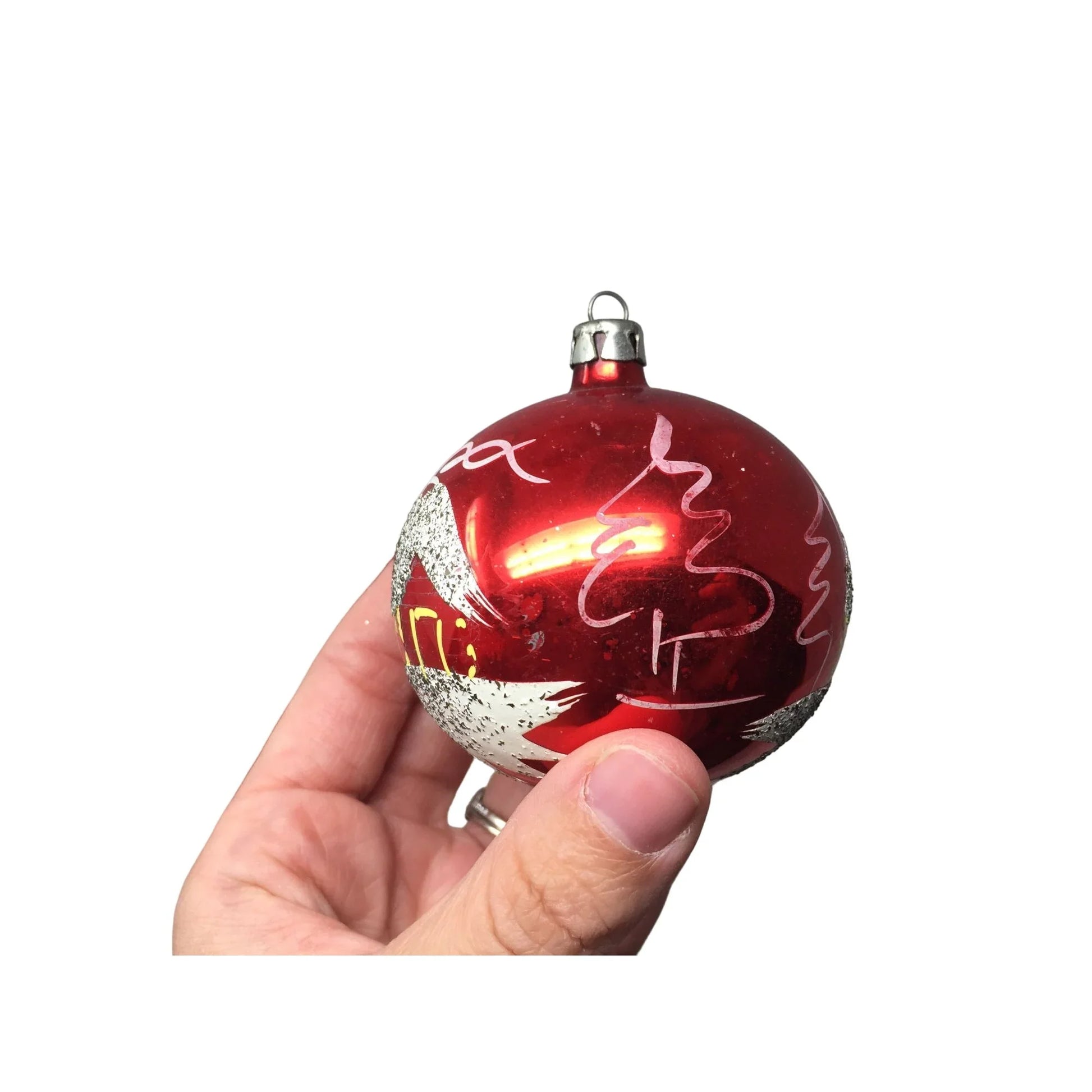 Set of 8 Red Christmas Tree Ornaments - A+ Stuff